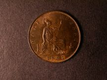 London Coins : A124 : Lot 550 : Halfpenny 1861 Freeman 278 dies 7+D UNC nicely toned with traces of lustre rated R16 by Freeman,...