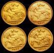 London Coins : A148 : Lot 1929 : Half Sovereigns (4) 1894 Marsh 489 Fine, 1897 Marsh 492 Fine, 1902 Marsh 505 Fine, 1905 Marsh 508 Fi...