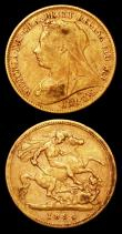 London Coins : A157 : Lot 3298 : Sovereign 1894S Marsh 163 Fine/Good Fine, Half Sovereign 1894 Marsh 489 Near Fine/Fine
