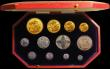 London Coins : A167 : Lot 100 : Proof Set 1911 Long Set (12 coins) comprising Gold Five Pounds, Gold Two Pounds, Sovereign, Half Sov...