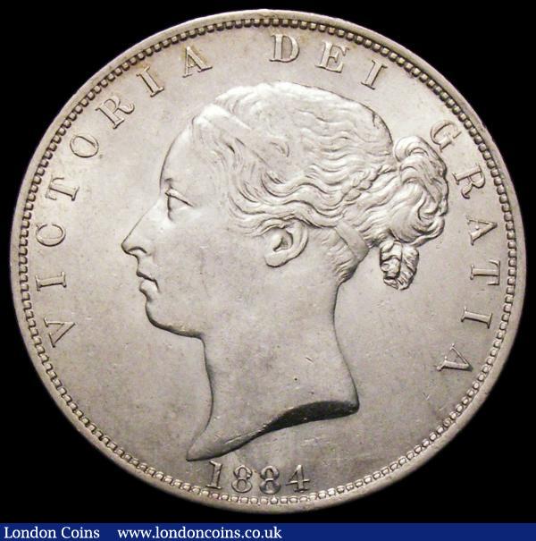 Halfcrown 1884 ESC 713, Bull 2765 EF or very near so with an edge nick and a very small spot on the reverse  : English Coins : Auction 167 : Lot 801