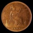 London Coins : A168 : Lot 1444 : Penny 1861 Freeman 22 dies 4+D Choice UNC and almost fully lustrous, slightly subdued on the reverse...