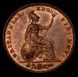 London Coins : A170 : Lot 1482 : Farthing 1852 as Peck 1574, Aboutfarthings Obverse 2, Reverse B, unbarred A's in BRITANNIAR, EF...