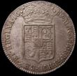 London Coins : A170 : Lot 1691 : Halfcrown 1689 Second Shield, Caul only frosted, with pearls ESC 510, Bull 839 GEF/AU with golden to...