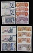 London Coins : A174 : Lot 1 : Bank of England (20) Peppiatt Ten Shillings Mauve B251 X92D 284863 UNC, O'Brien Ten Shillings S...