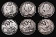 London Coins : A181 : Lot 2370 : Crowns (5) 1820 LX ESC 219, Bull 2016 VG, 1821 SECUNDO ESC 246, Bull 2310 VG, 1888 Narrow date ESC 2...
