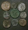 London Coins : A183 : Lot 1316 : Roman Follis (9) Diocletian, Constantius I, Maximianus, Galerius (2), Maxentius, Constantine I, Lici...