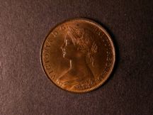 London Coins : A124 : Lot 550 : Halfpenny 1861 Freeman 278 dies 7+D UNC nicely toned with traces of lustre rated R16 by Freeman,...
