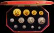London Coins : A167 : Lot 100 : Proof Set 1911 Long Set (12 coins) comprising Gold Five Pounds, Gold Two Pounds, Sovereign, Half Sov...