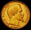 London Coins : A167 : Lot 1922 : France 20 Francs Gold 1852A Obverse with LOUIS-NAPOLEON BONAPARTE legend KM#774 VF a scarce one-year...
