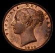 London Coins : A170 : Lot 1482 : Farthing 1852 as Peck 1574, Aboutfarthings Obverse 2, Reverse B, unbarred A's in BRITANNIAR, EF...