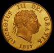 London Coins : A170 : Lot 1635 : Half Sovereign 1817 Milled Edge Proof S.3786, Wilson & Rasmussen 204. Reverse with crowned angul...