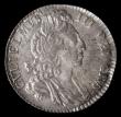 London Coins : A175 : Lot 1776 : Sixpence 1697 Third Bust, Later Harp, Large Crowns, ESC 1566, Bull 1233, Lustrous UNC with touches o...