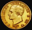 London Coins : A182 : Lot 1211 : Italian States - Kingdom of Napoleon 40 Lire Gold 1812M KM#12 NVF with some edge nicks