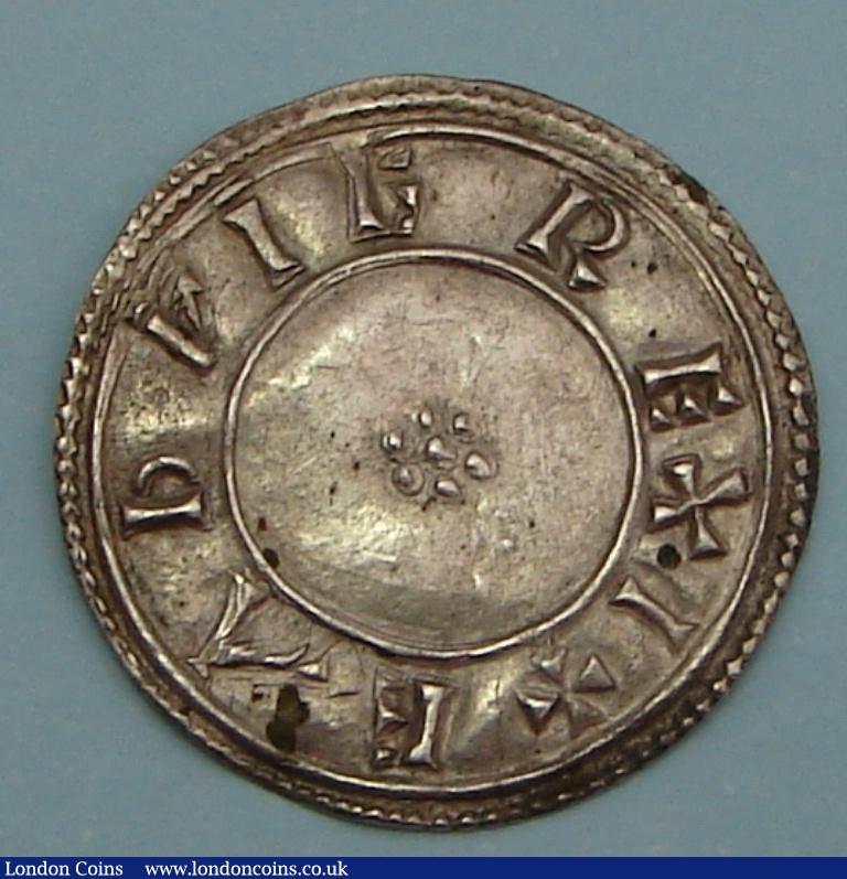 Penny Eadwig (955-959) rosette mule. EADWIG REX I, rosette of pellets. R. Moneyers name across field, three crosses, above and below name, a rosette. Moneyer Manne, North Western mint. North 735. S.1126. Good very fine and very rare mule : Hammered Coins : Auction 122 : Lot 1272