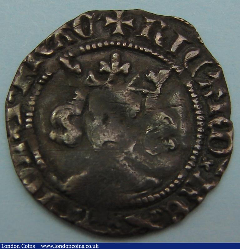Penny Richard II class II, London mint. S.1688. About fine. : Hammered Coins : Auction 122 : Lot 1294