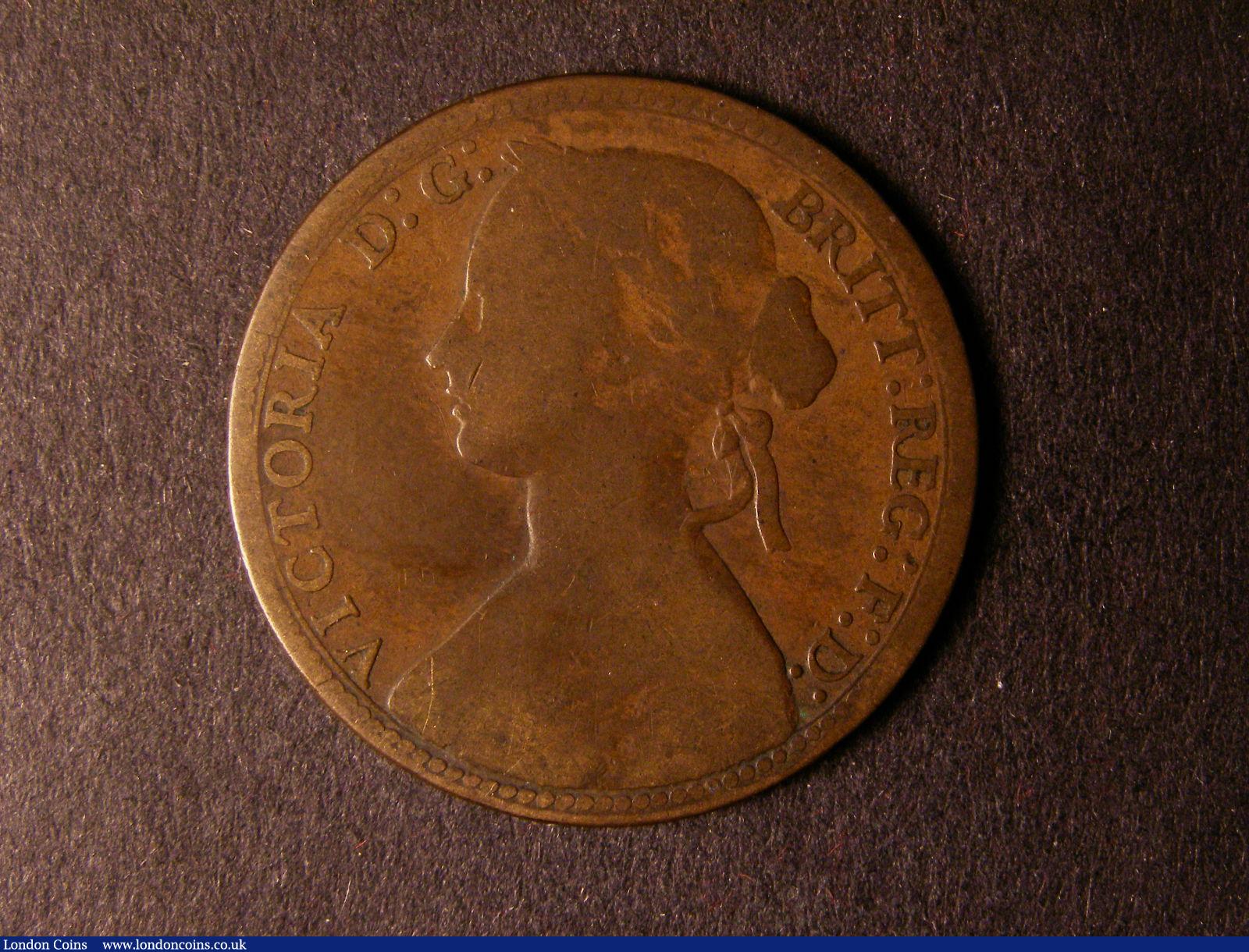 Penny 1860 Beaded Border Freeman 7 dies 1+C VG Rare : English Coins : Auction 124 : Lot 676
