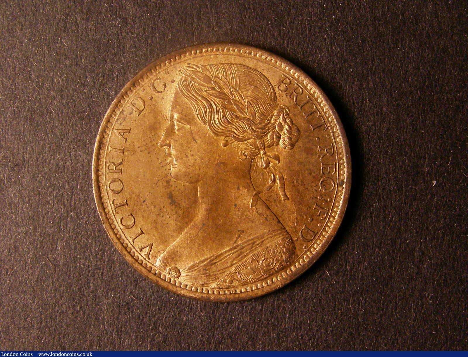 Penny 1862 Freeman 39 dies 6+G UNC the obverse with virtually full lustre, the reverse with toning : English Coins : Auction 124 : Lot 700