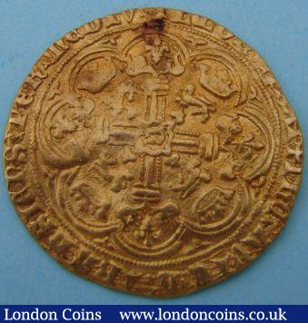 Noble Richard II, fine style, no marks with French title. S.1656. Very fine, slightly wavy flan. : Hammered Coins : Auction 124 : Lot 1890