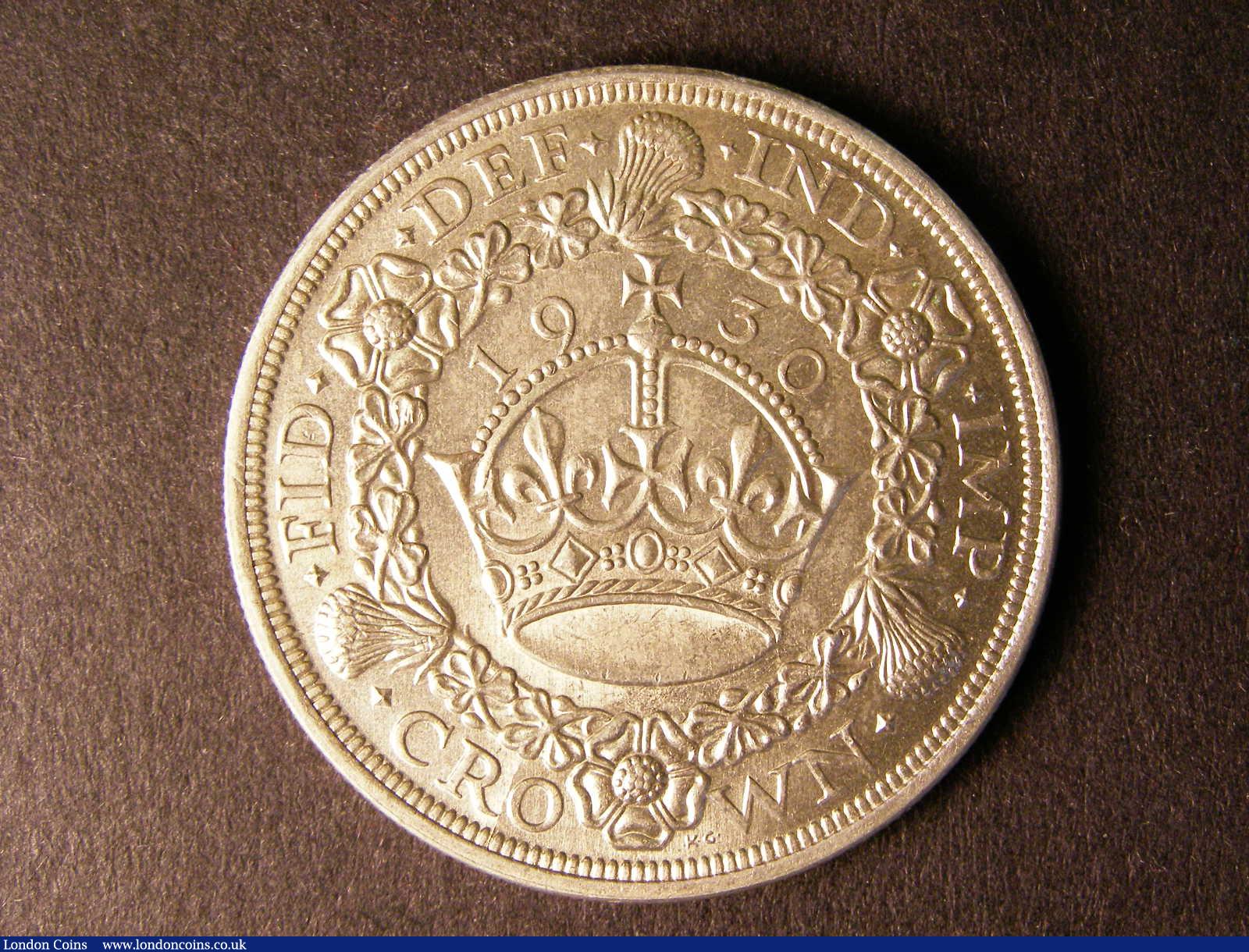 London Coins : A124 : Lot 207 : Crown 1930 ESC 370 Lustrous UNC or near so with some contact marks