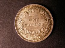 London Coins : A124 : Lot 2236 : Shilling 1856 ESC 1304 UNC nicely toned with the slightest cabinet friction