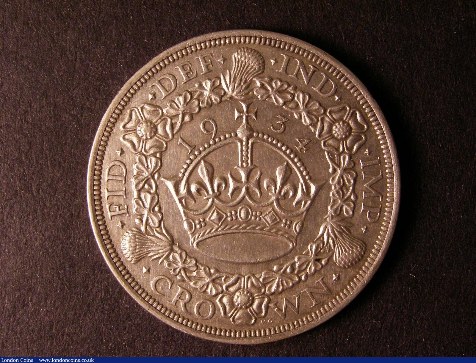 London Coins : A124 : Lot 228 : Crown 1934 ESC 374 and the key to the series aUnc Prooflike strike