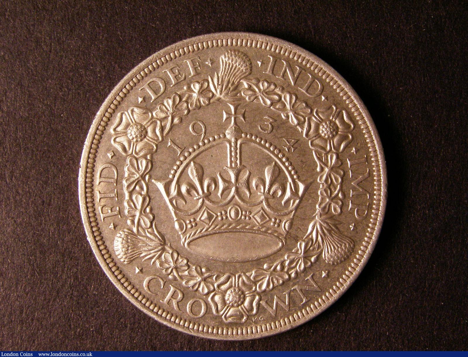 London Coins : A124 : Lot 229 : Crown 1934 ESC 374 and the key to the series EF and a prooflike strike