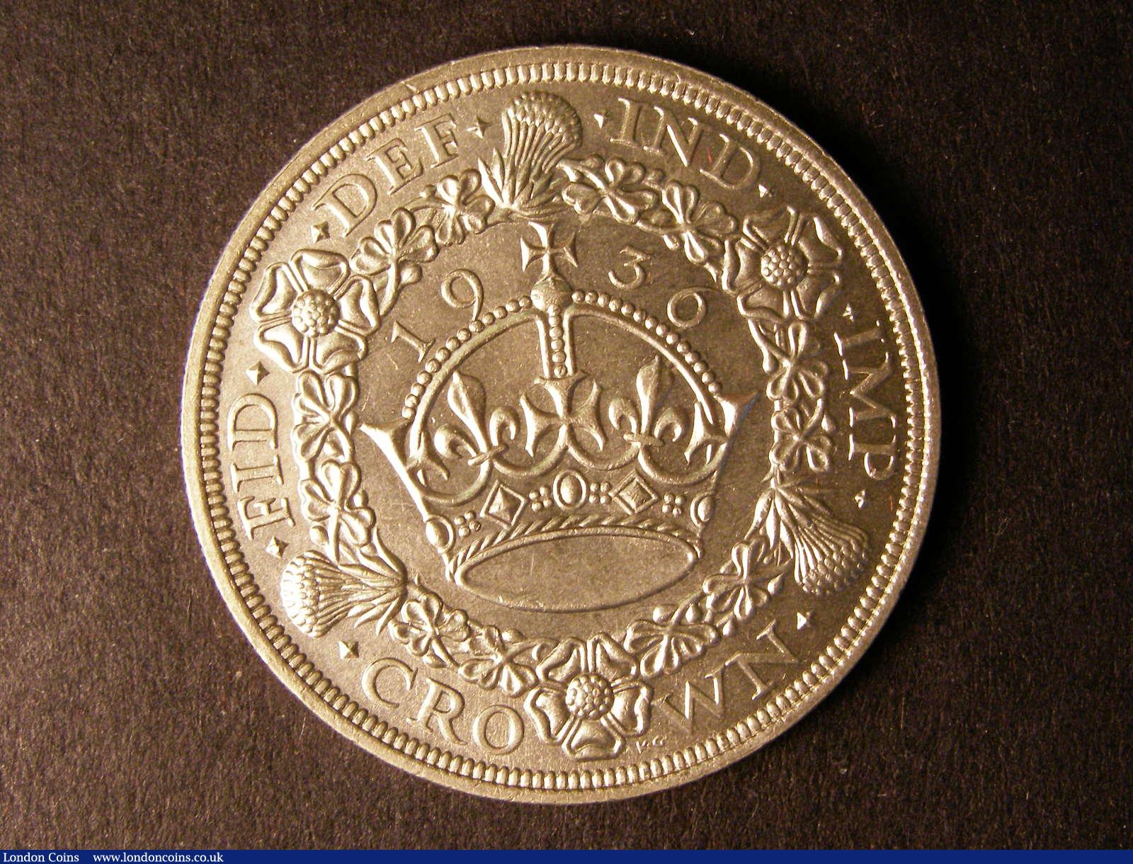 London Coins : A124 : Lot 240 : Crown 1936 ESC 381 Lustrous UNC or near so with very light contact marks on the obverse as often