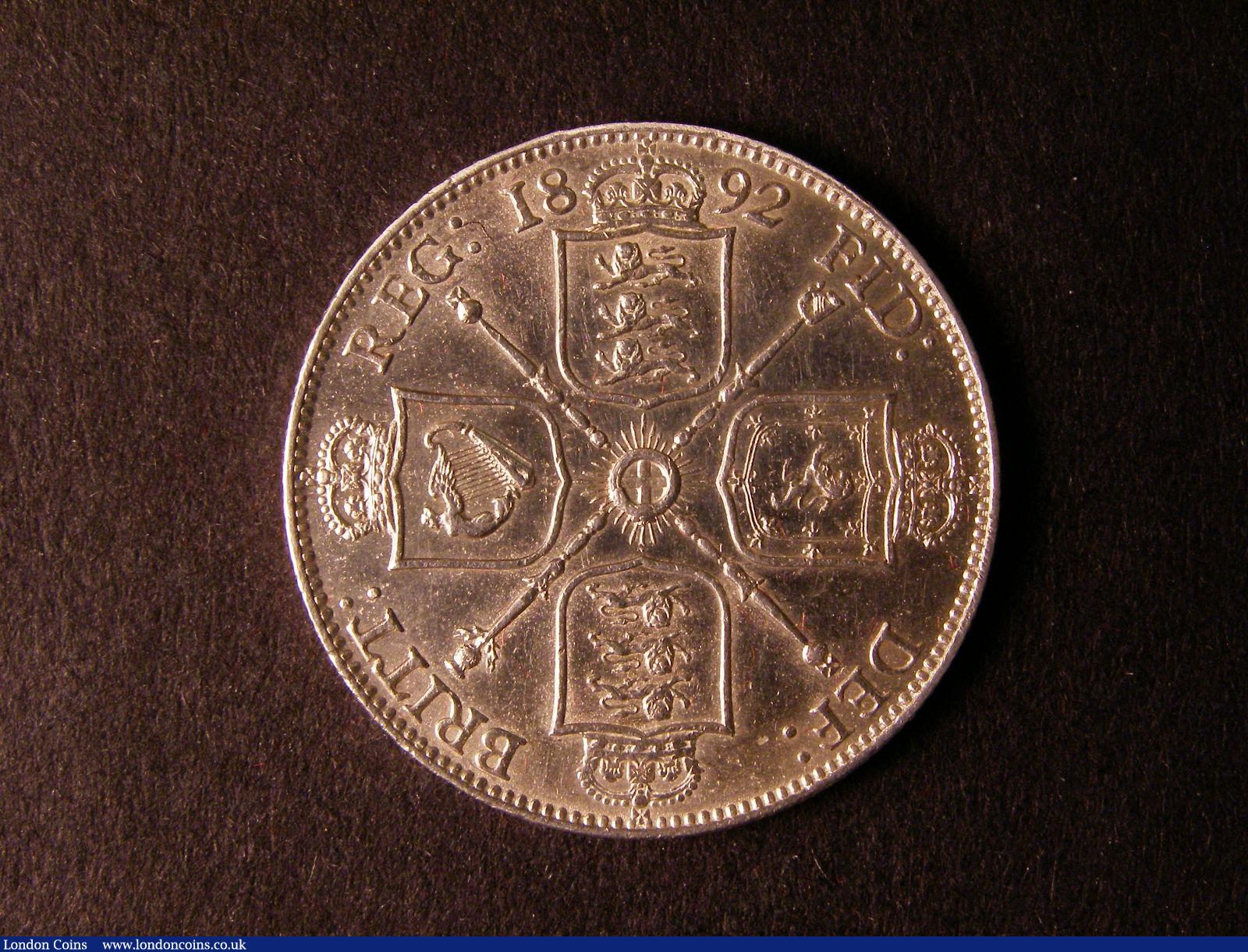 London Coins : A124 : Lot 367 : Florin 1892 ESC 874 GEF with lustre, very rare in high grade