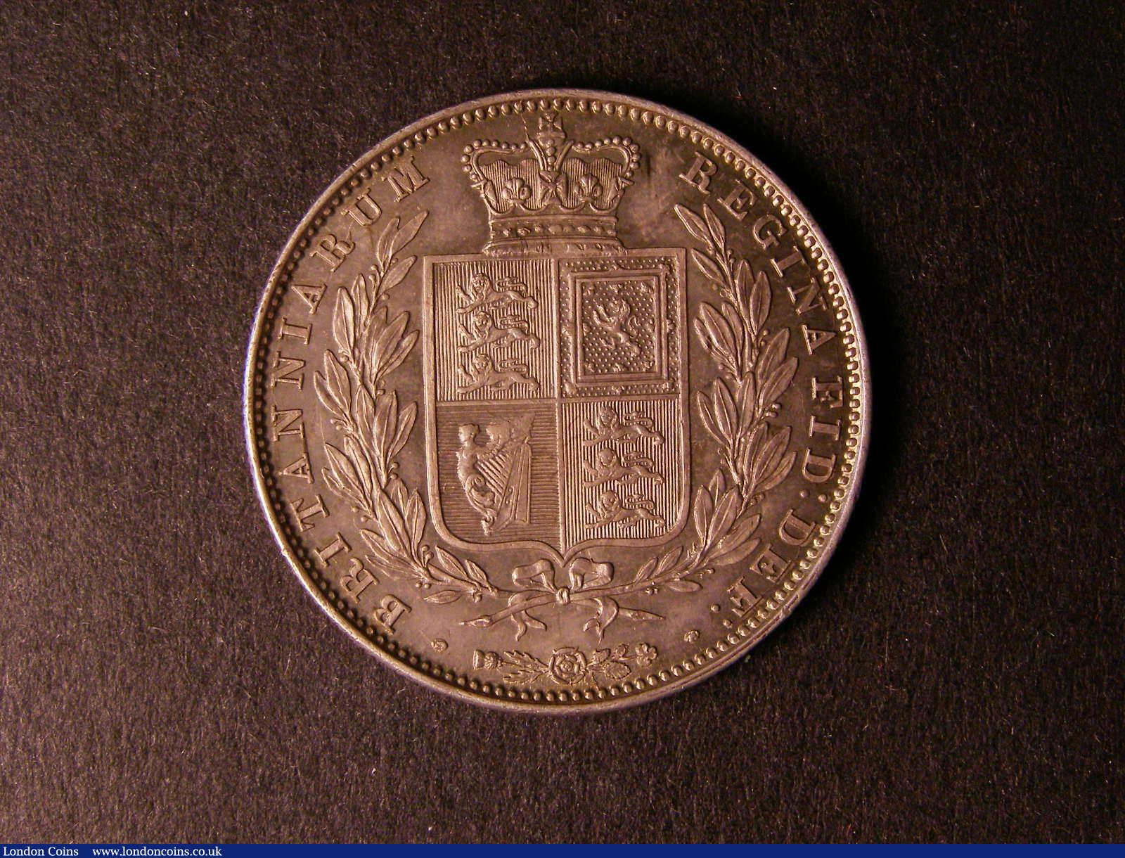 London Coins : A124 : Lot 432 : Halfcrown 1844 ESC 677 EF/GEF and nicely toned