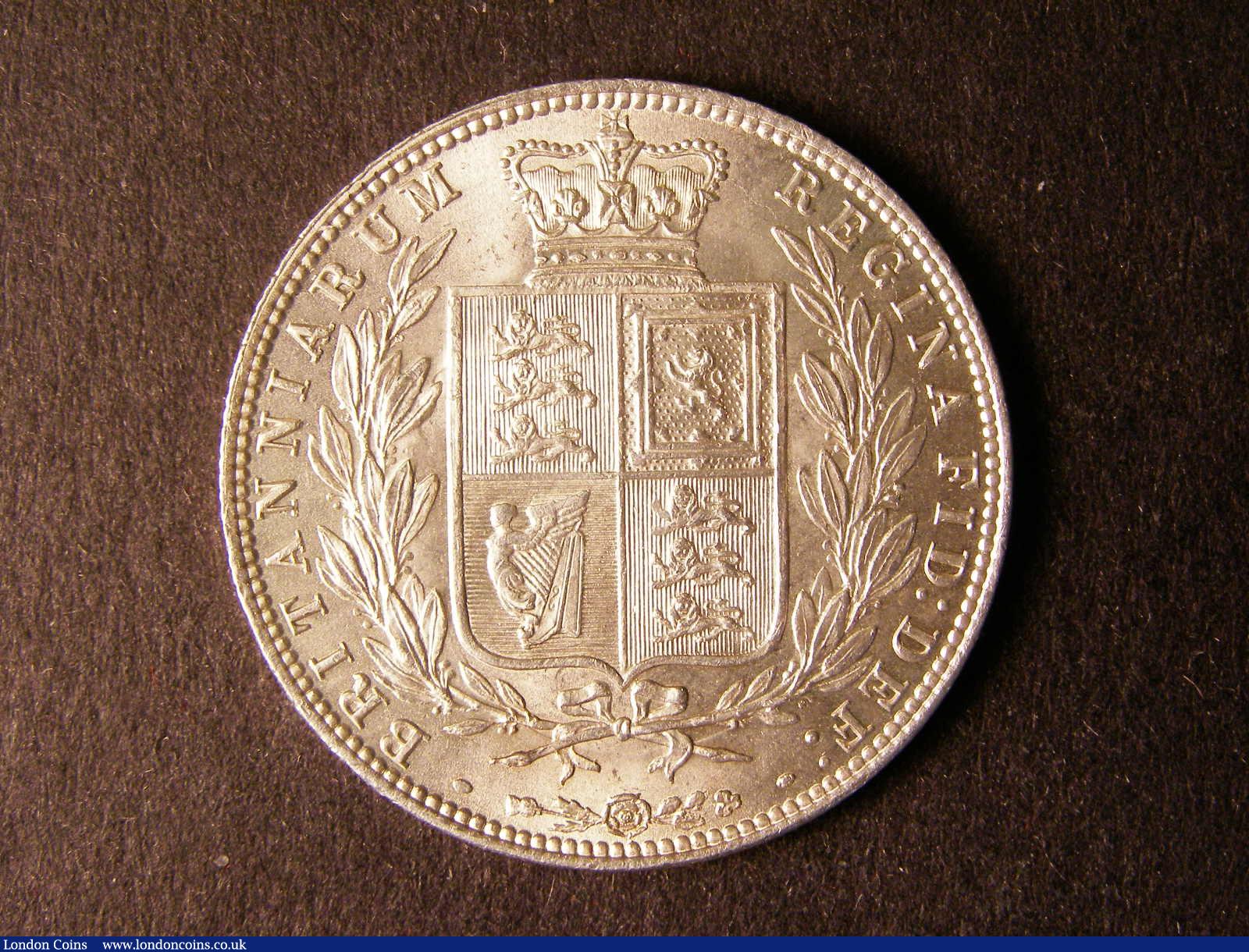 London Coins : A124 : Lot 446 : Halfcrown 1877 ESC 700 AU/UNC and lustrous scarce in this high grade