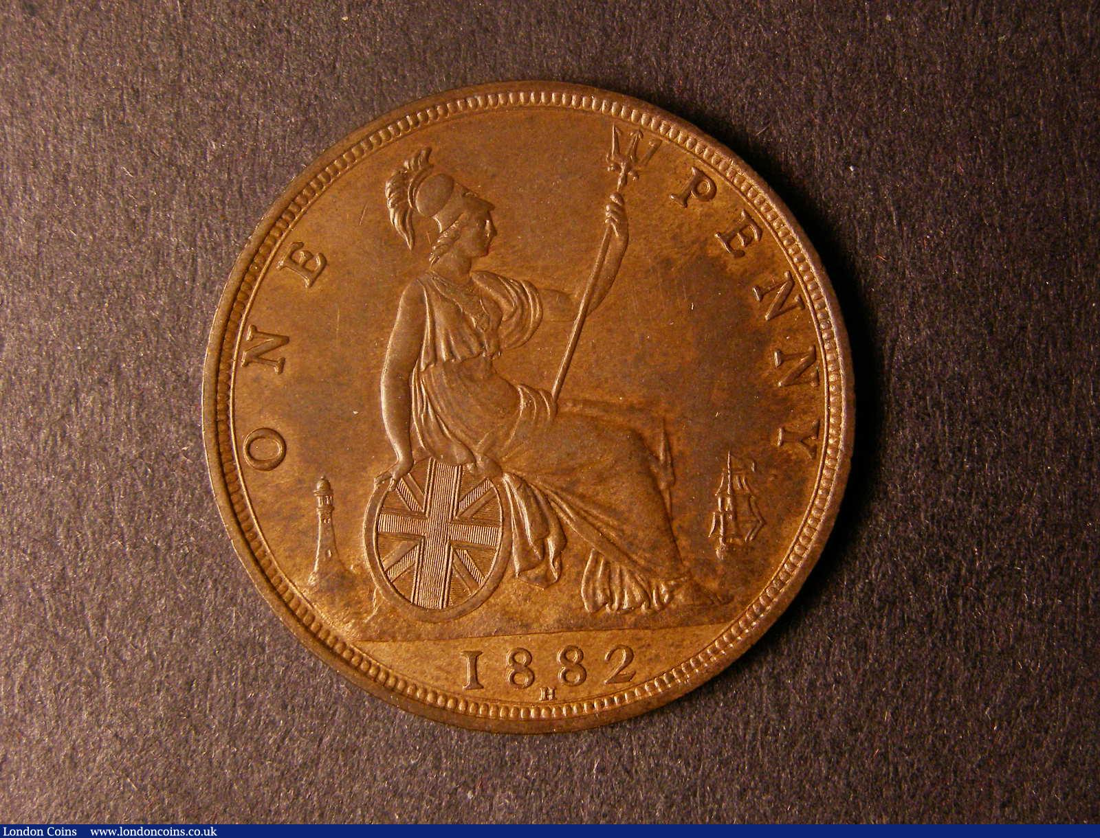 London Coins : A124 : Lot 754 : Penny 1882H Freeman 115 dies 12+N A/UNC with lustre traces