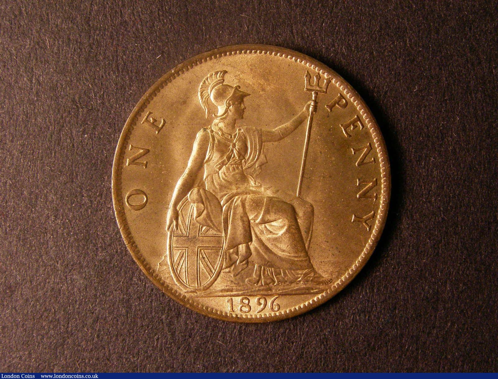 London Coins : A124 : Lot 788 : Penny 1896 Freeman 143 dies 1+B UNC with about 85% lustre