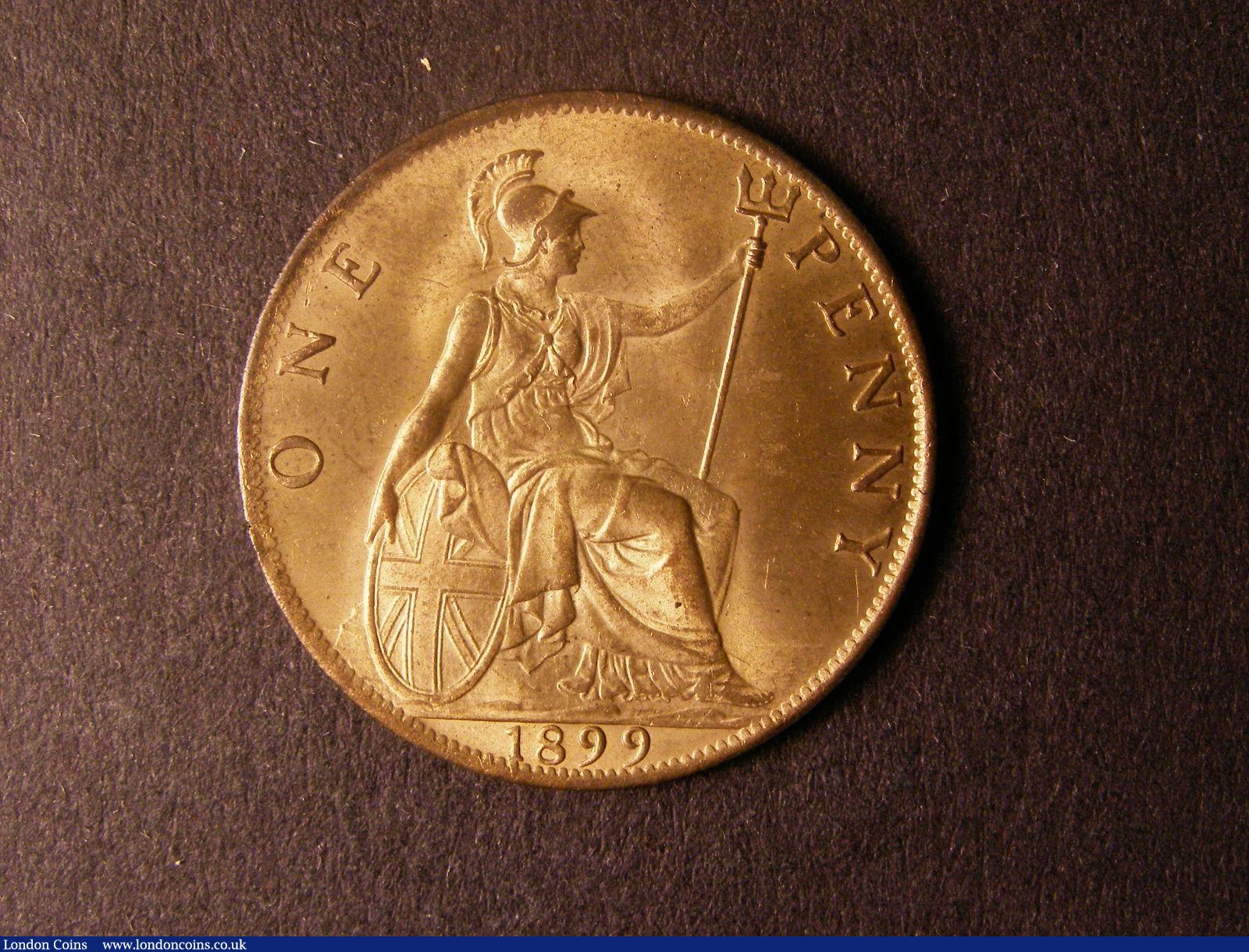 London Coins : A124 : Lot 794 : Penny 1899 Freeman 150 dies 1+B Wide 99 in date UNC with good, pale lustre