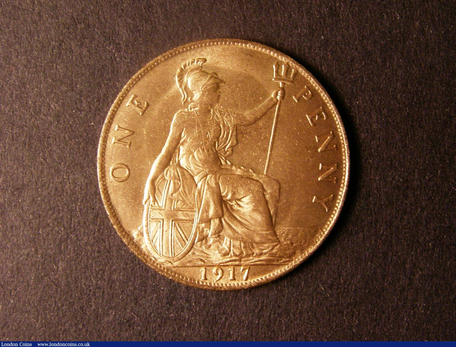 London Coins : A124 : Lot 823 : Penny 1917 Freeman 181 dies 2+B UNC with full lustre