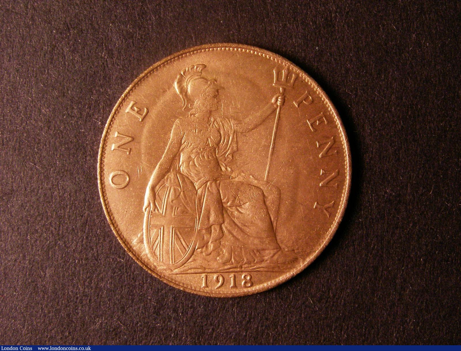 London Coins : A124 : Lot 825 : Penny 1918 Freeman 182 dies 2+B UNC with good lustre