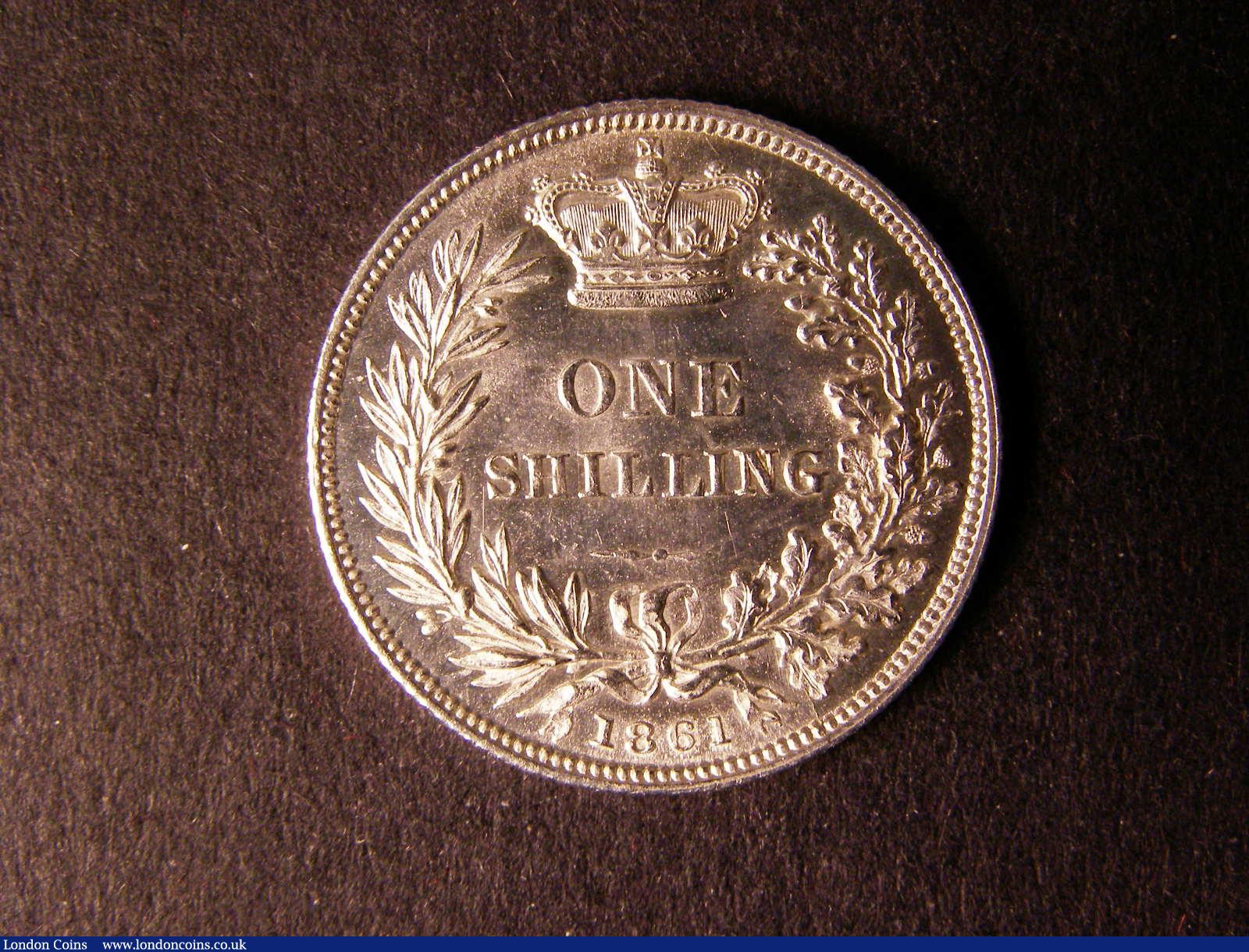 London Coins : A124 : Lot 870 : Shilling 1861 ESC 1309 A/UNC