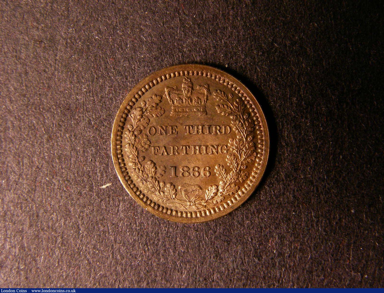 London Coins : A124 : Lot 967 : Third Farthing 1866 Bronze Proof Peck 1927 nFDC with much lustre