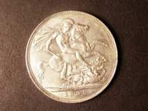 London Coins : A124 : Lot 183 : Crown 1895 LIX ESC 309 EF or better