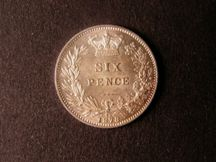 London Coins : A124 : Lot 936 : Sixpence 1878 ESC 1734A 8 over 7 (R4) Die Number 30 AU/UNC with a small toning spot on the portrait....