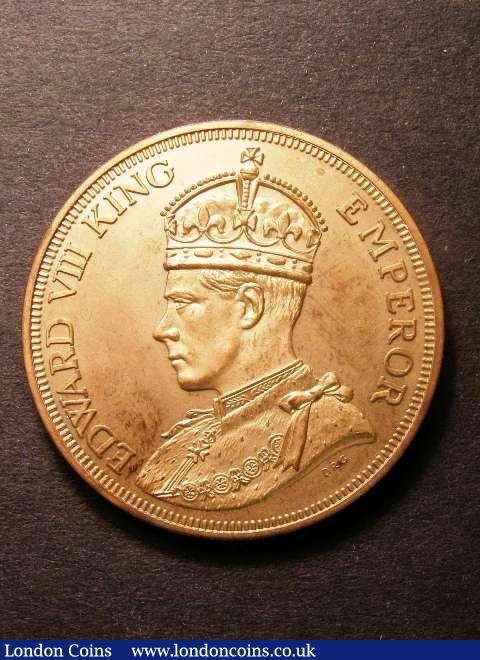 Australia pattern 1937 Edward VIII proof crown - a unique mule, struck in copper, using the crowned and robed bust?having the legend 'King Emperor'?and rev. large crown. Virtually as struck : World Coins : Auction 125 : Lot 864
