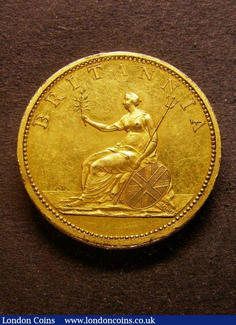 Halfpenny 1806 Gilt Proof KH38 Peck 1366 NEF with some test scratches on the obverse : English Coins : Auction 125 : Lot 1051