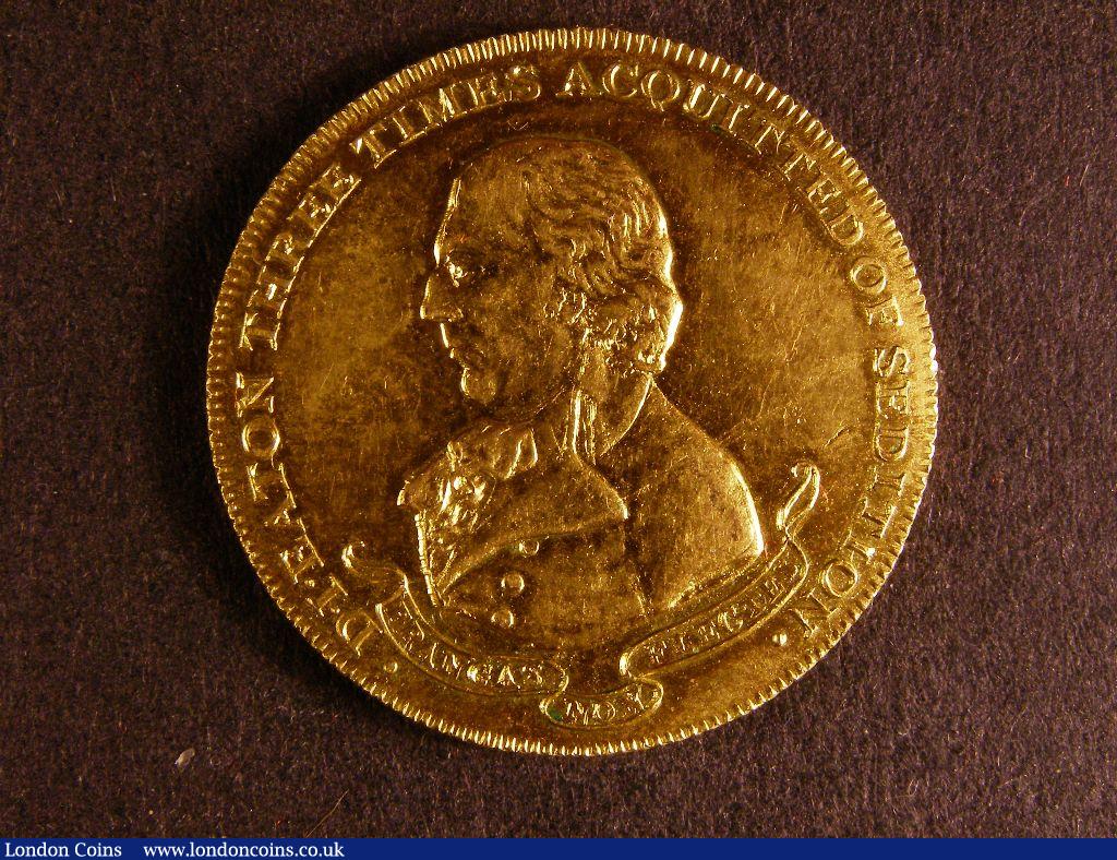Halfpenny 1795 Middlesex Eatons DH 301 Gilt EF : Tokens : Auction 127 : Lot 498