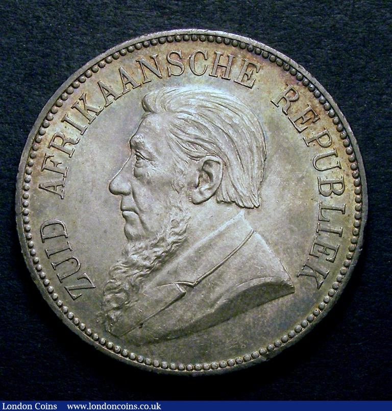 South Africa Crown 1892 Single Shaft on wagon KM#8.1 Toned A/UNC with some minor contact marks on the portrait : World Coins : Auction 127 : Lot 800