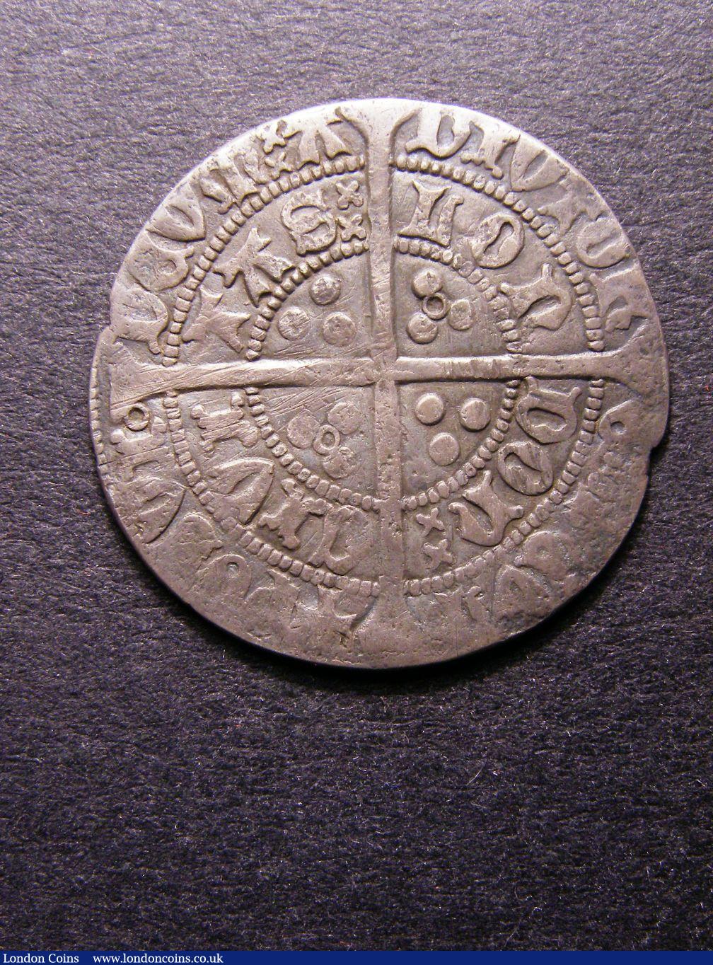 Groat Henry VI London Annulet Issue S.1835 with annulets in two quarters of the reverse Fine/Good Fine with scratches on the obverse : Hammered Coins : Auction 127 : Lot 1200