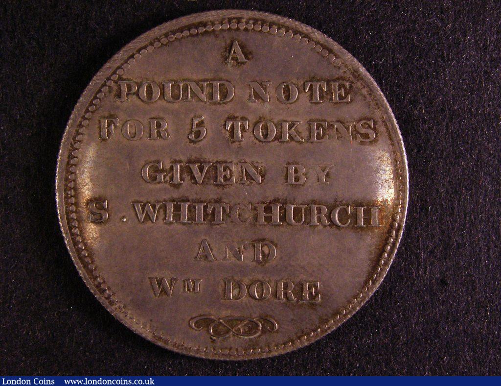 Somerset Bath Four Shillings 1811 Davis 10 S.Whitchurch and Wm Dore Lustrous EF : Tokens : Auction 127 : Lot 546