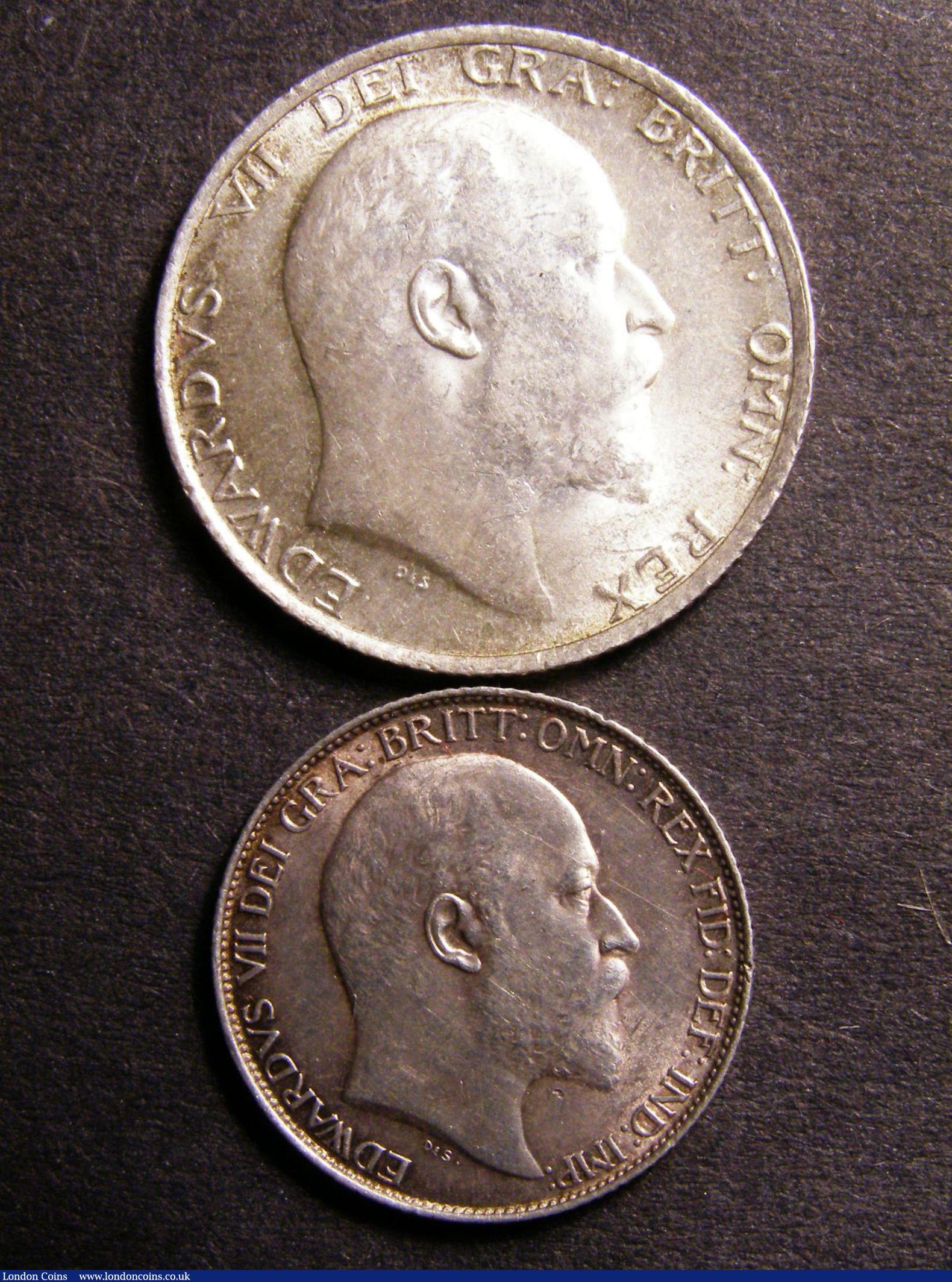 Shilling 1910 ESC 1419, Sixpence 1910 ESC 1794 both A/UNC the Shilling with a pleasant tone : English Coins : Auction 128 : Lot 1697