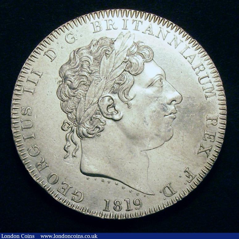 Crown 1819 LX ESC 216 EF with hairlines in the fields : English Coins : Auction 129 : Lot 1175