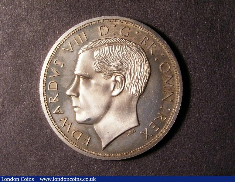 Crown Edward VIII Fantasy Pattern 1937 Silver Proof Obverse Large head left by Donald R.Golder, Reverse MODEL in centre nFDC lightly toning : English Coins : Auction 129 : Lot 1259