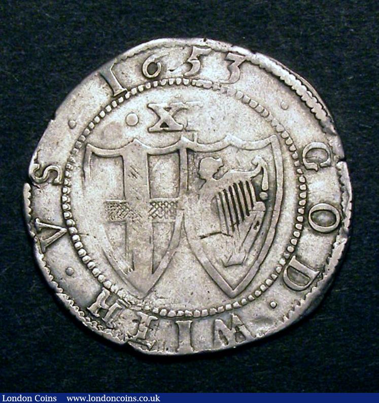 Shilling 1653 Commonwealth ESC 987 Fine or slightly better with a couple of weak areas : Hammered Coins : Auction 129 : Lot 1094